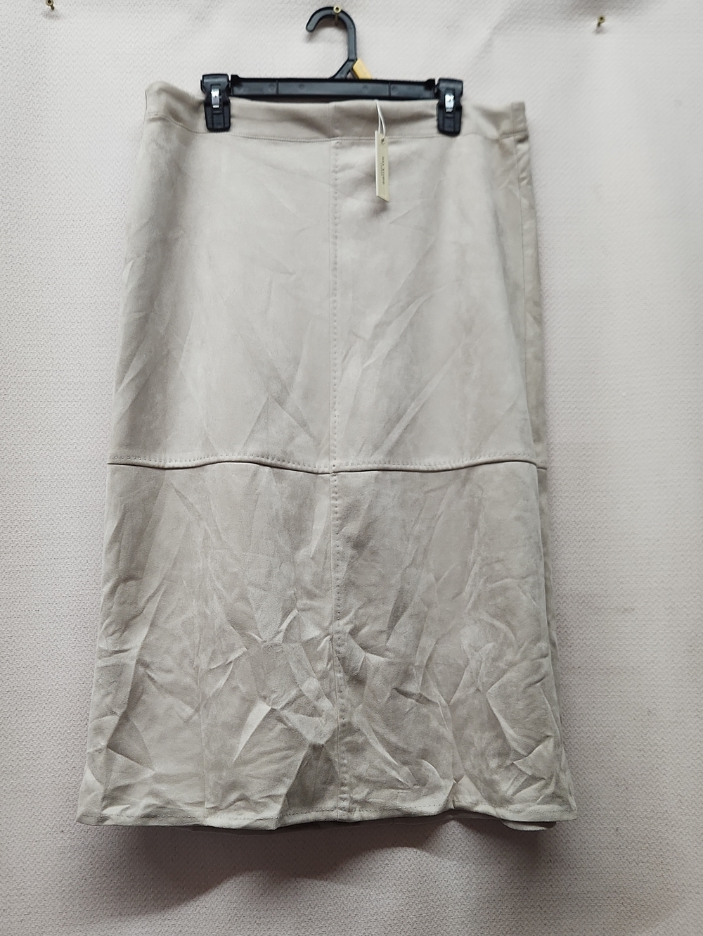 Max Studio Cream Midi A-Line Skirt